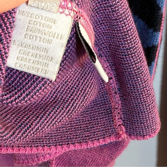 Lucien Pellat-Finet Pink Star Graphic Sweater Cotton Cashmere Blend S Italy - Picture 13 of 15